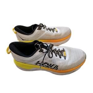 Hoka One One Bondi 7 Men's US 11.5 Shoes Gray Nimbus Cloud Sneakers Running